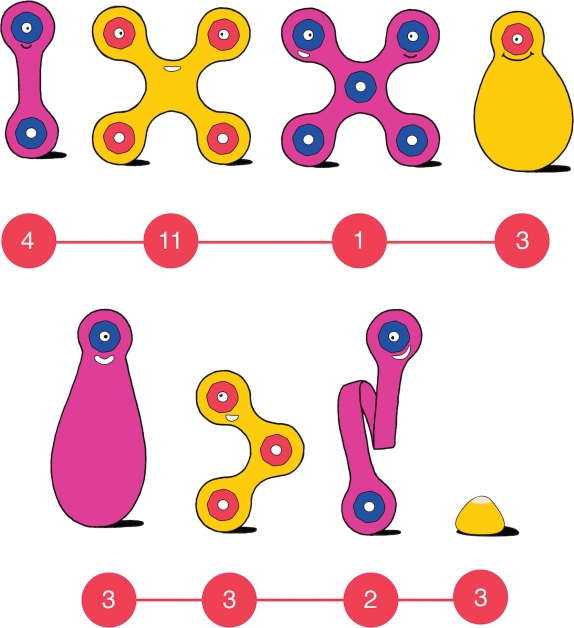 Clixo Magnetic Building Set Pink & Yellow