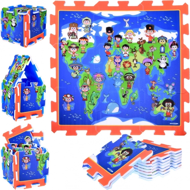 Foam Puzzle Children of the World – Educational Play Mat 93 × 93 cm
