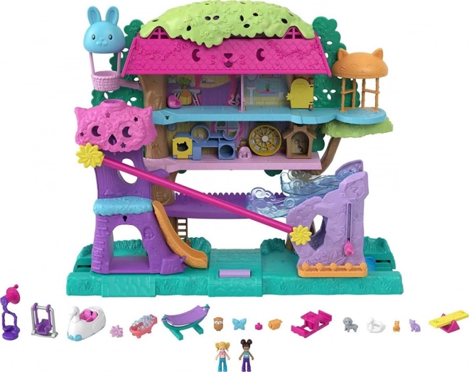 Polly Pocket Animal Adventure Treehouse Set