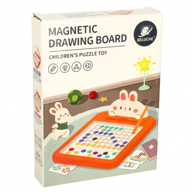 Magnetic Mosaic Drawing Board with Bunny Design