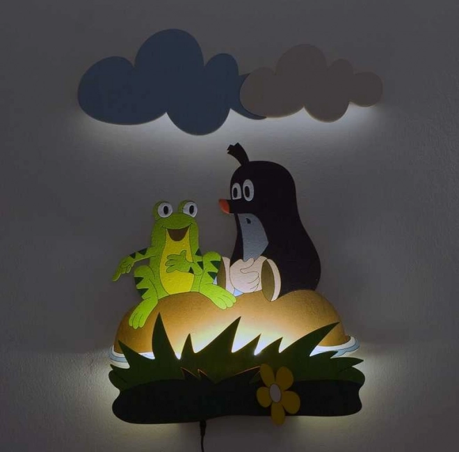 Children's LED Lamp with Mole and Frog