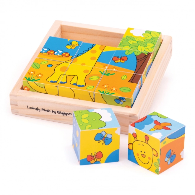 Bigjigs Toys Safari Picture Cubes