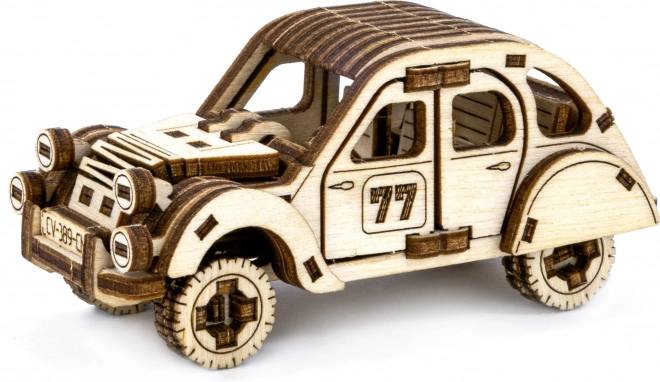 Wooden 3D Rally Car Model