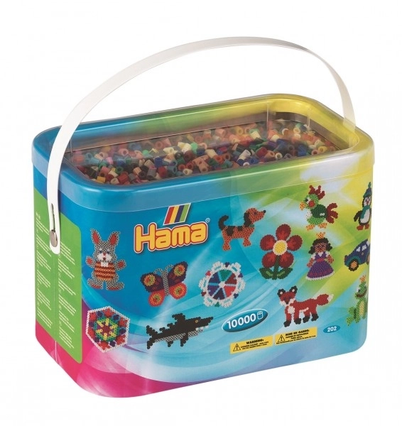 Hama Ironing Beads Box Set 10,000 Pieces 22 Colors Mix