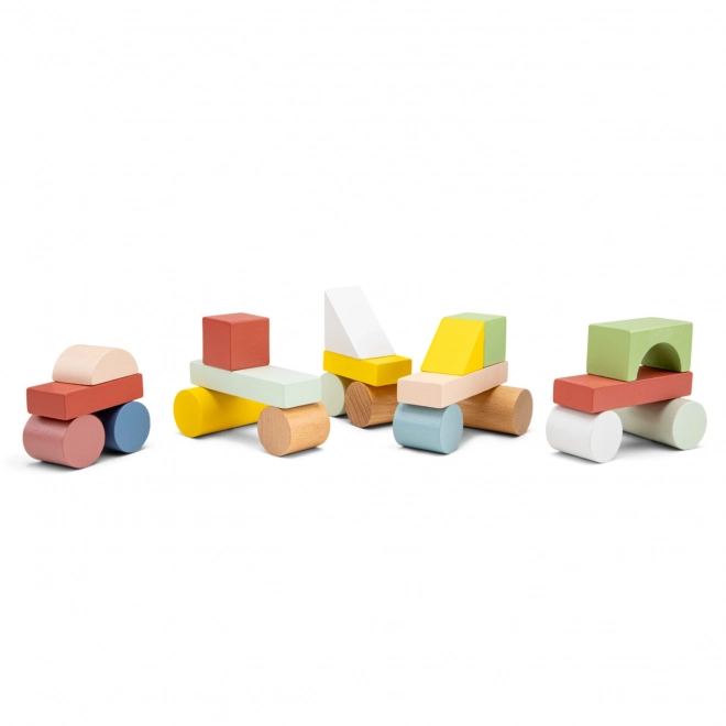 Wooden Building Blocks Set - 100 Pieces