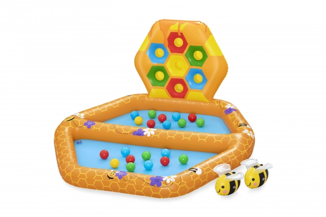 Inflatable Bee Kids Pool with Game and Balls