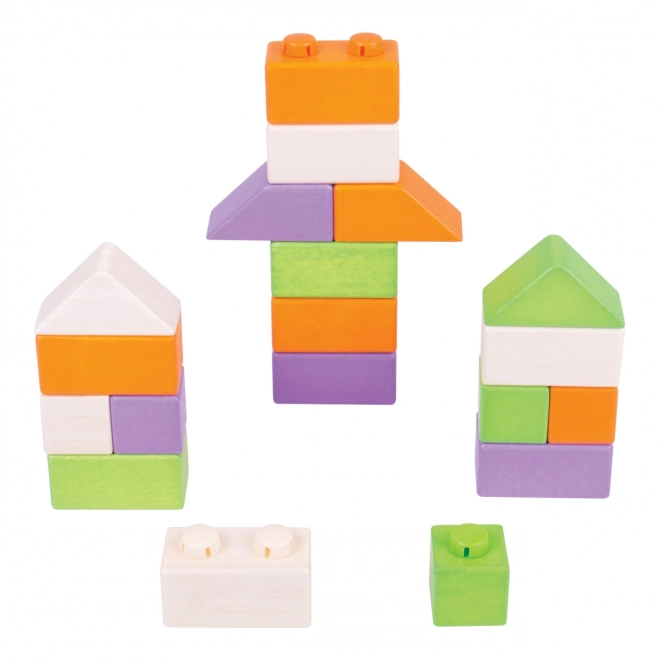 Bigjigs Baby Wooden Connecting Blocks Set