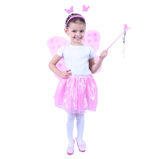 Butterfly Wings Light Pink with Headband and Wand