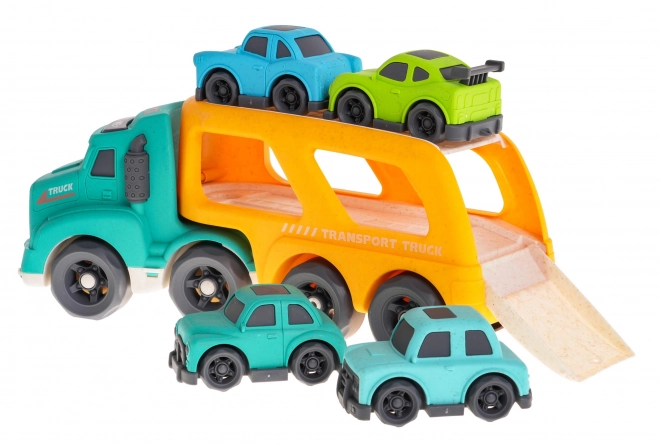 Interactive BIOplastic Tow Truck and Cars for Kids