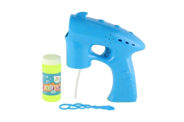 Blue Bubble Gun with Solution