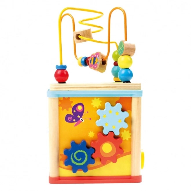 Bino Wooden Activity Cube with Clock