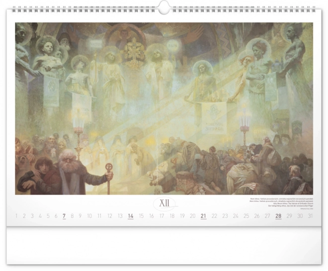 Notique wall calendar Slavic Epopee by Alfons Mucha 2025