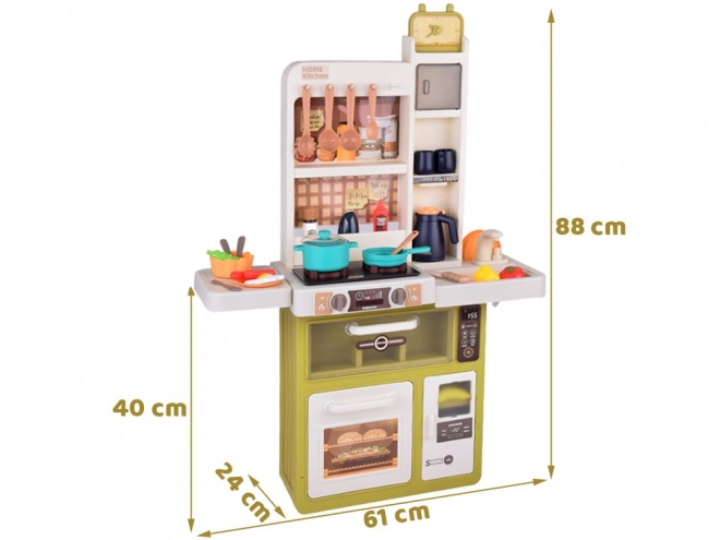 Interactive Play Kitchen with Refrigerator and Dishwasher