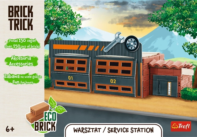 Brick Trick Auto Repair Workshop Building Set