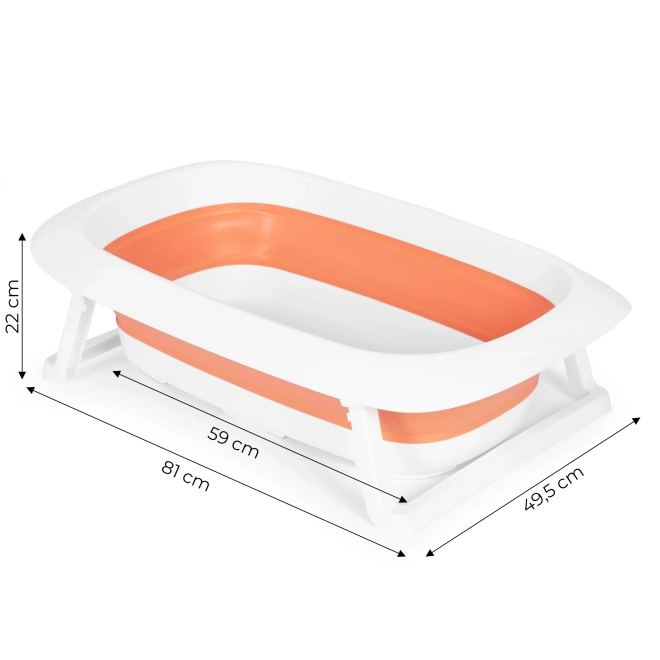 Foldable Baby Bathtub with Cow Design