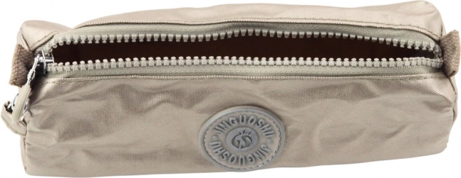 School Pencil Case Single Compartment Silver