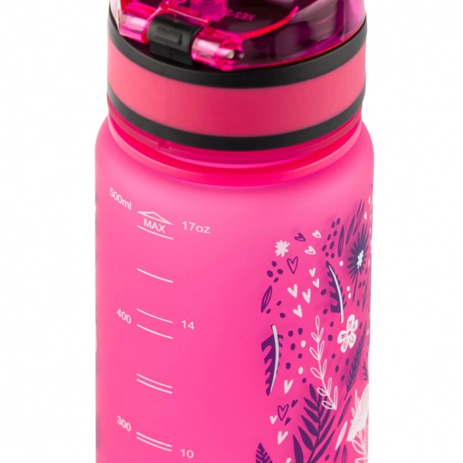 Water Bottle with Lockable Lid Flamingo 500ml by Baagl