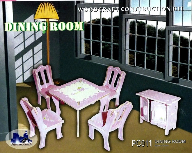 Wooden 3D Puzzle Dining Room Set