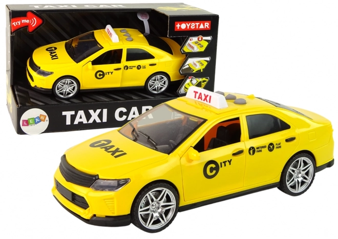 Yellow Taxi Toy Vehicle with Lights and Sounds