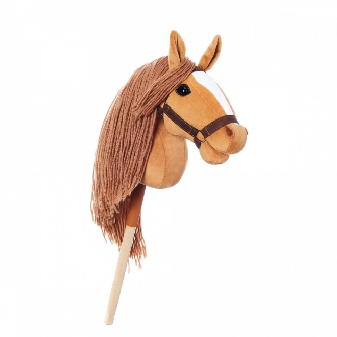 Wooden Horse on a Stick Hobby Horse HOPPIHORSE Chestnut Brown