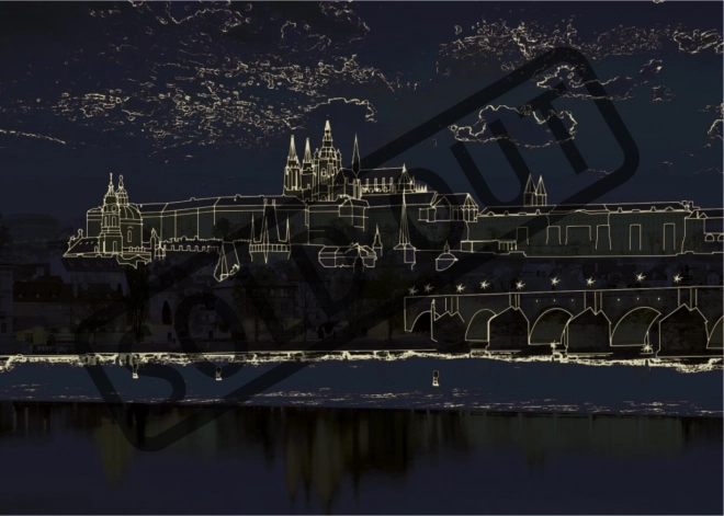 Prague Castle Glow-in-the-Dark Neon Puzzle