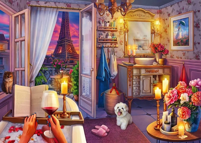 Cozy Places Puzzle: Paris Bathroom XXL 500 Pieces