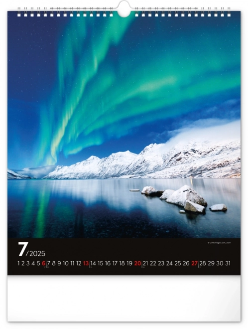 Wall Calendar Northern Lights 2025