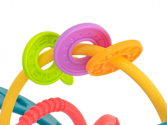 Turquoise Sensory Teether Rattle for Babies