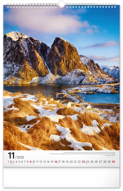 Notique Wall Calendar Mountains 2025