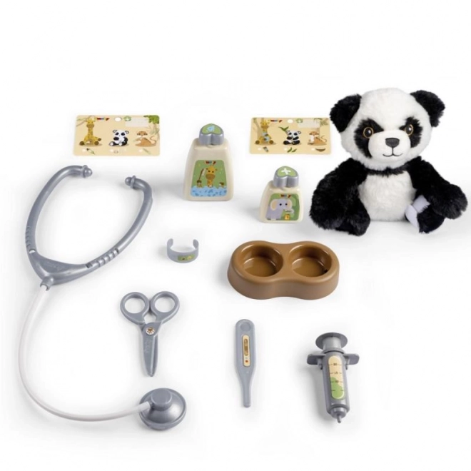 Veterinary Kit with Panda and Carrying Box 2-in-1