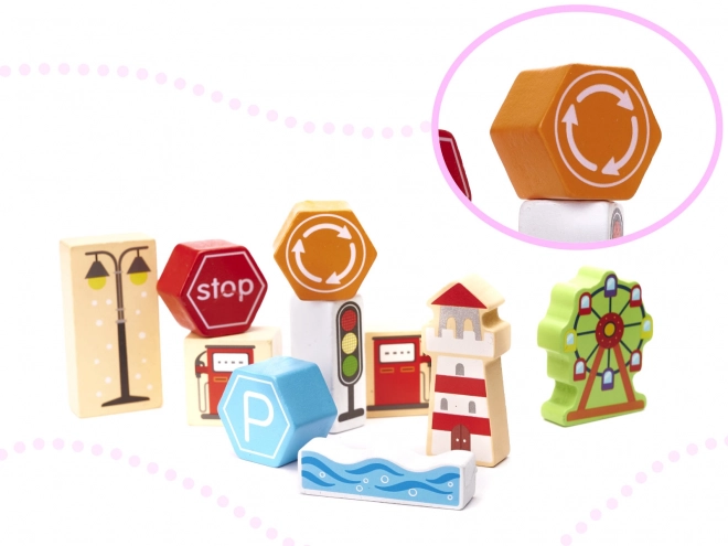 Educational Wooden Building Blocks Set