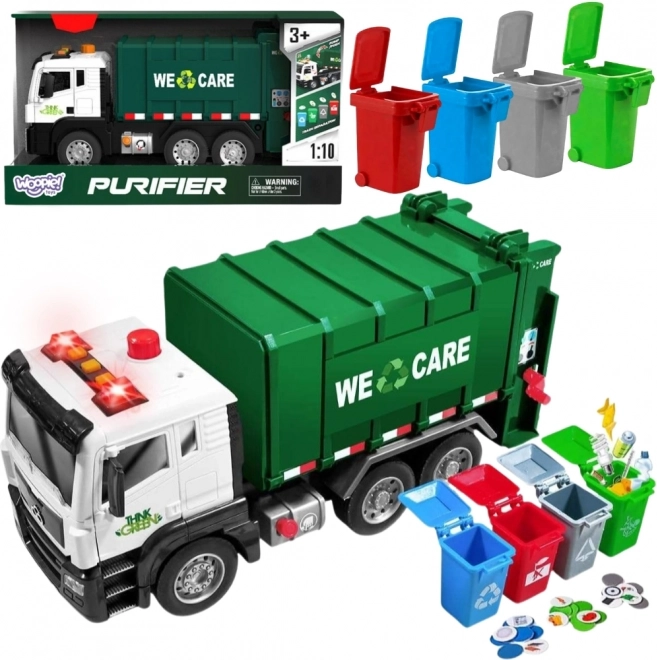 Interactive Garbage Truck Purifier 1:10 - Educational Toy for Waste Sorting