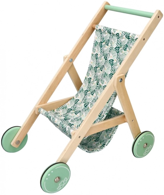 Light Wooden Doll Stroller