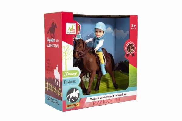 Horse and Jockey Doll Set