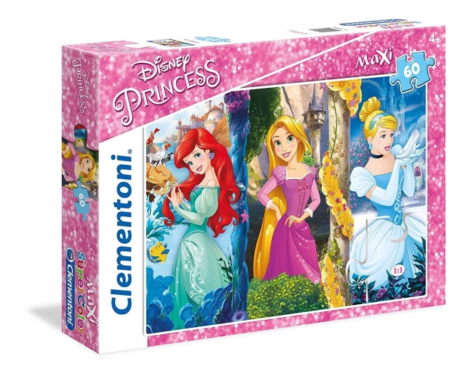 Disney Princess Ariel, Rapunzel and Cinderella Maxi Puzzle 60 Pieces