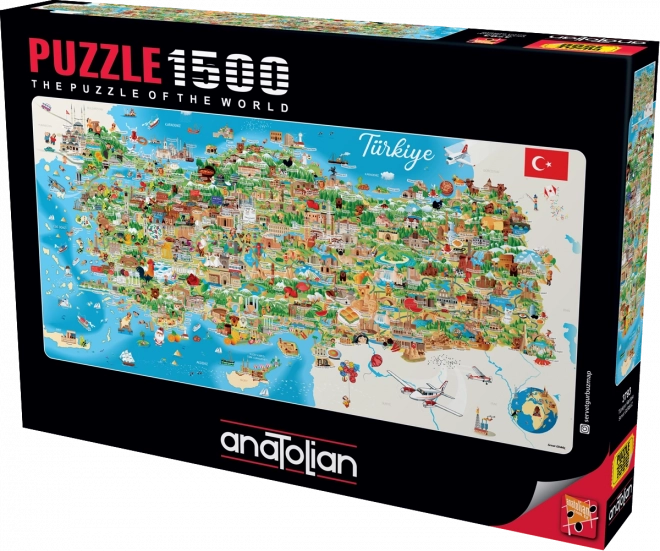 Anatolian Puzzle Map of Turkey 1500 Pieces