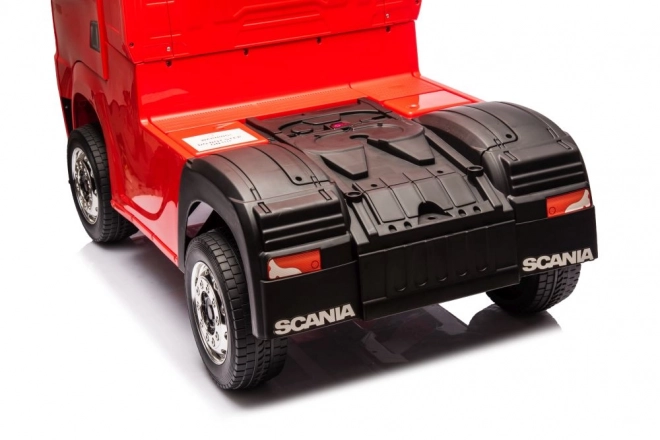 Red Lacquered Battery Powered Scania 4x4 Ride-On Car