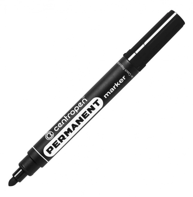 Centropen Permanent Marker 2.5mm Black