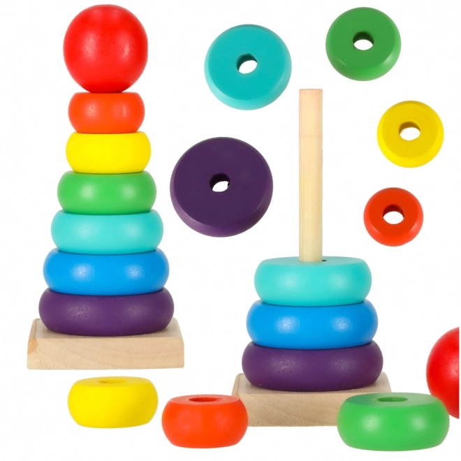 Colorful Wooden Stacking Tower