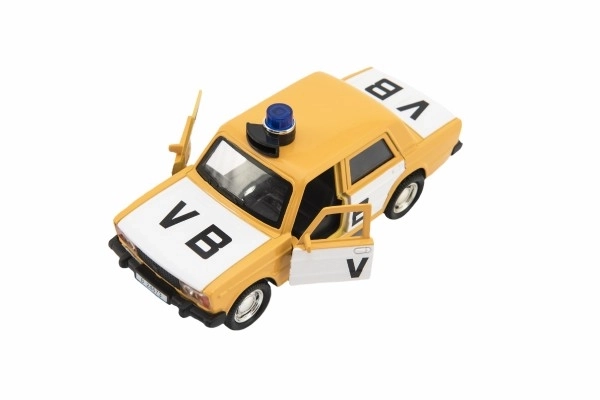 Police Car VB Die-cast/Plastic 12cm Pull-back with Lights and Sound, 2 Variants, 6 pcs in Box