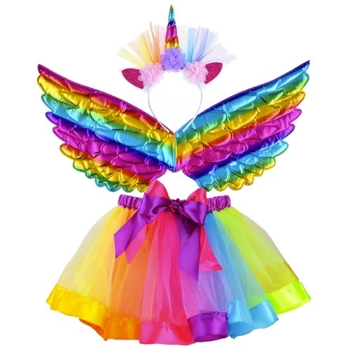 Unicorn Costume with Skirt and Wings for Carnival