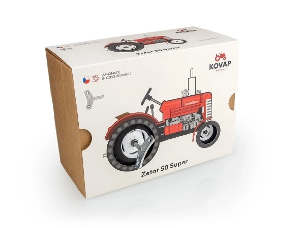 Red Metal Zetor 50 Super Toy Tractor with Key