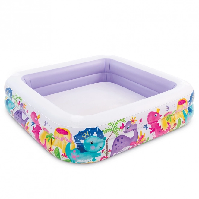 Inflatable pool with canopy for children intex dino