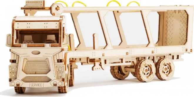 Wooden 3D Puzzle Superfast Car Carrier Truck