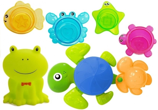 Fun Bath Toys - Turtle and Sea Creatures Set