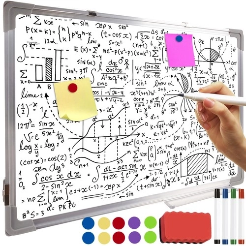 Dry Erase Whiteboard Magnetic 40x60cm with Markers, Magnets, and Eraser