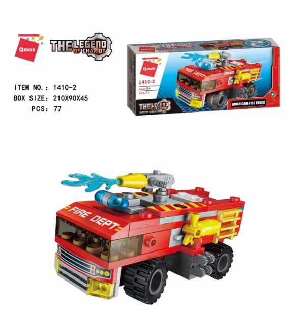 Qman Fire Rescue Building Set 8-in-1