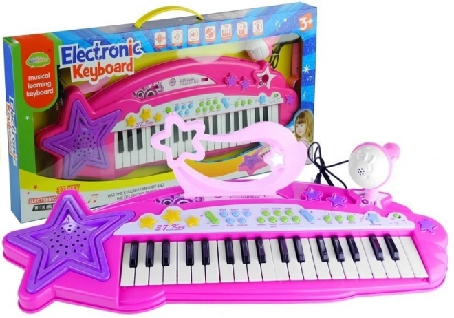 Musical Keyboard with Microphone for Girls