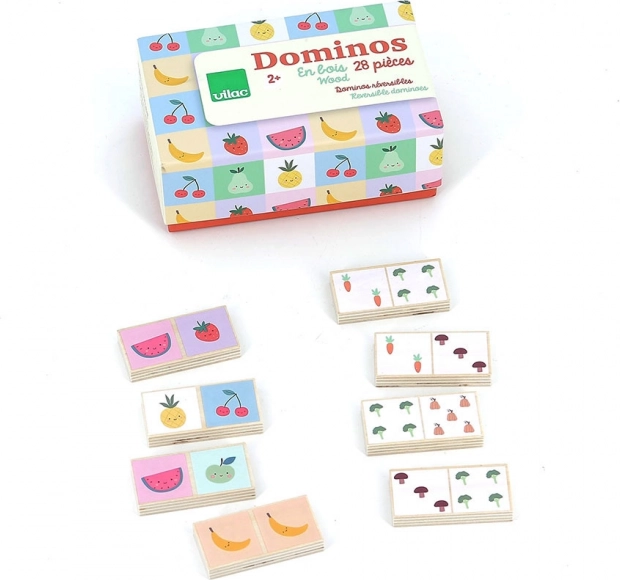 Wooden Domino Fruit and Vegetables Sarah Betz