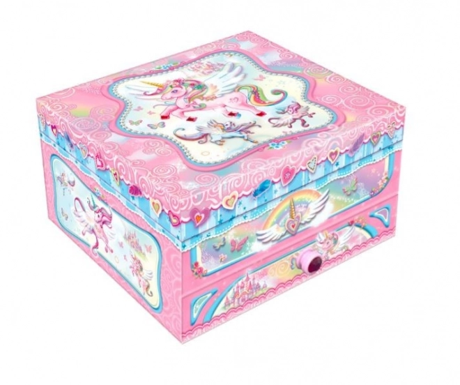 Unicorn Music Box with Drawer